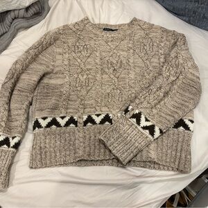 Polo Ralph Lauren cableknit Crew Neck Sweater - cotton linen silk blend